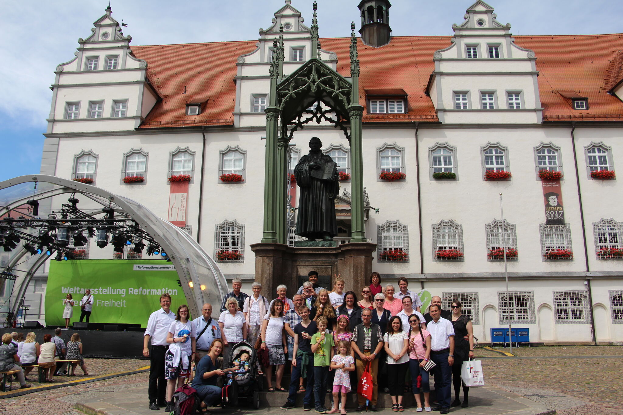 Fahrt nach Wittenberg KK Winsen 2017 Gruppenfoto Marktplatz