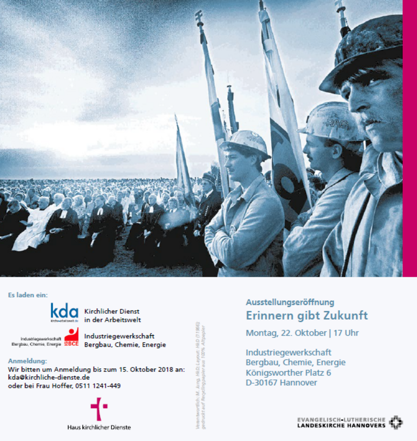 Erinnern gibt Zukunft_Ausstellung_Kirchlicher Dienst in der Arbeitswelt