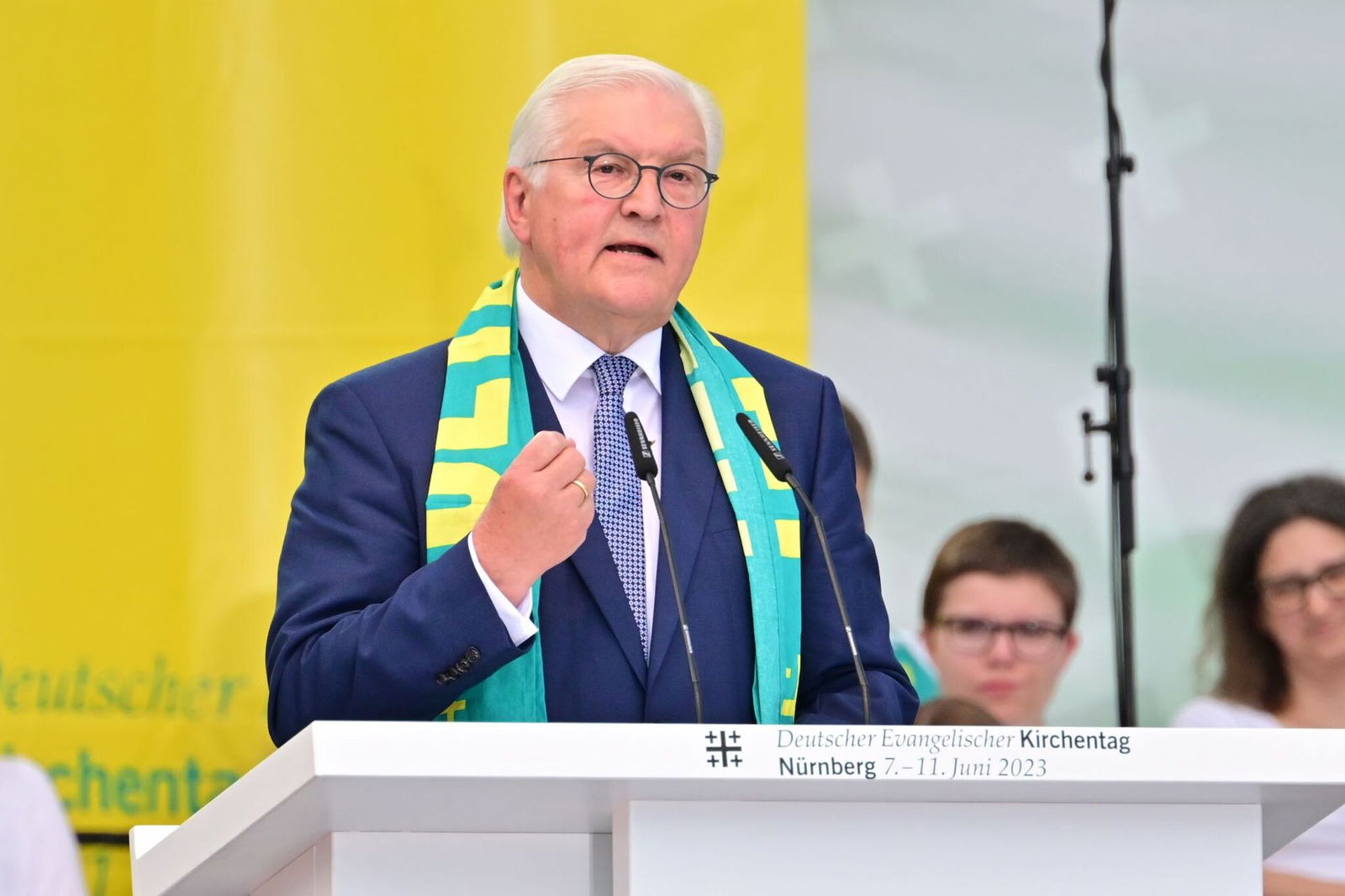 Frank Walter Steinmeier beim Kirchentag in Nürnberg