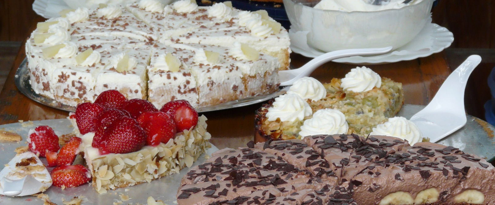 Ein Kuchenbuffet