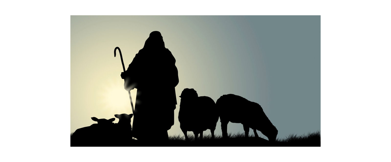 Mensch mit einem Hirtenstab