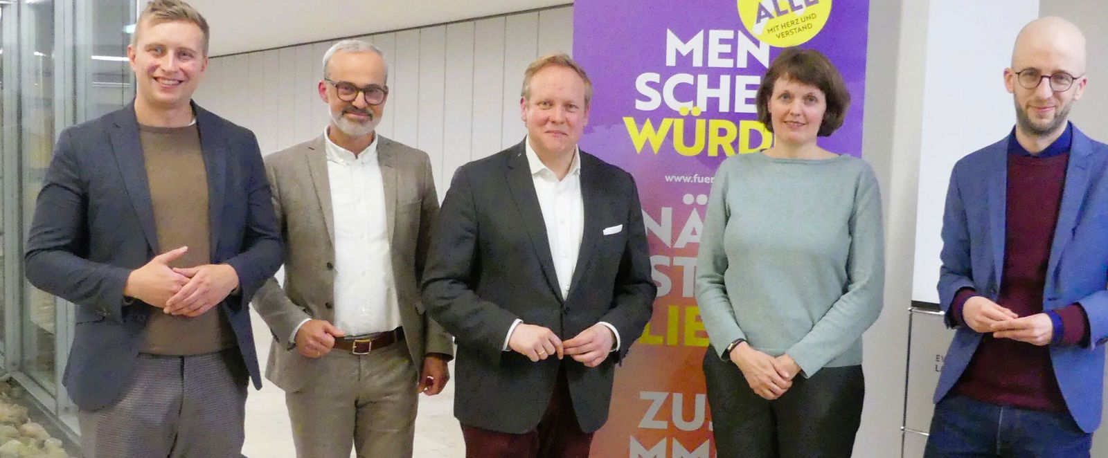 Teilnehmer:innen der Podiumsdiskussion Bundestagswahl