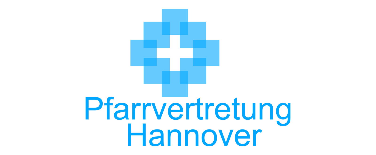 Facettenkreuz der Landeskirche mit dem Schriftzug "Pfarrvertretung Hannover"