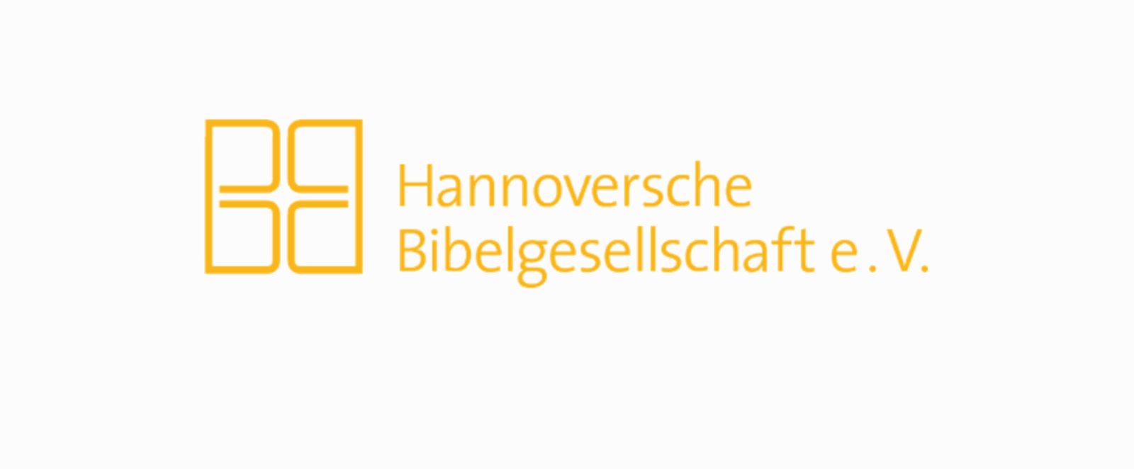 Das Logo der Bibelgesellschaft ist gelb auf weiß.