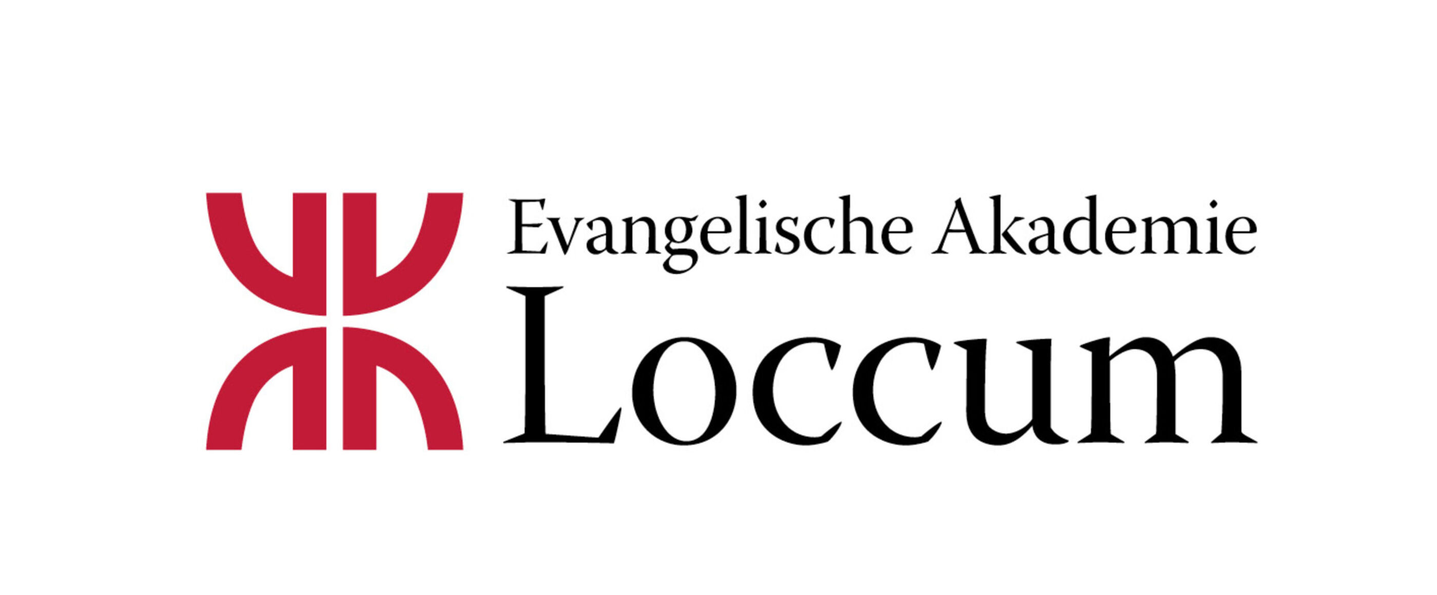 vier rote Boegen. Daneben steht: Evangelische Akademie Loccum