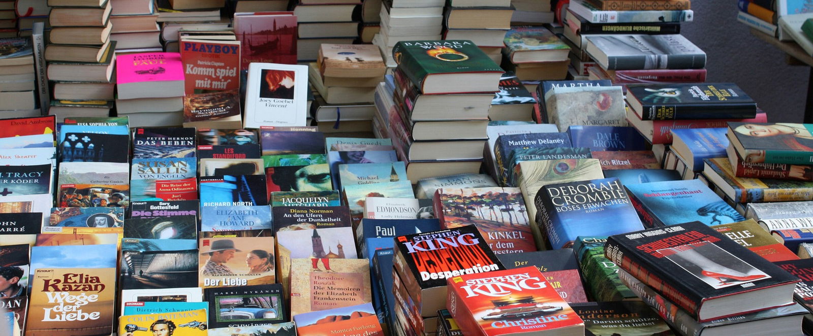 Ein Haufen gespapelter Bücher