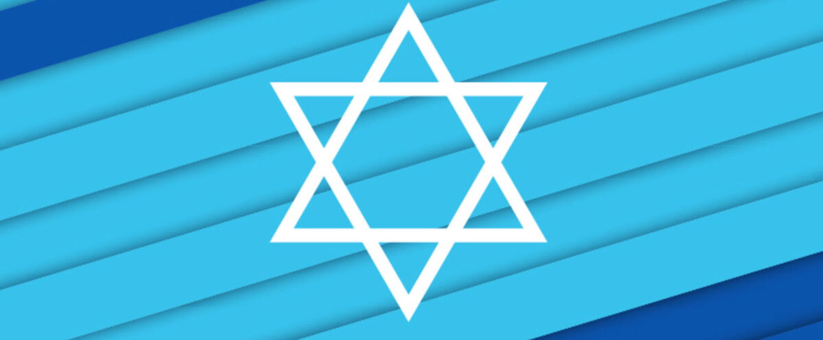 Blaue Grafik mit Davidsstern zum Thema: In Solidarität mit der jüdischen Gemeinschaft