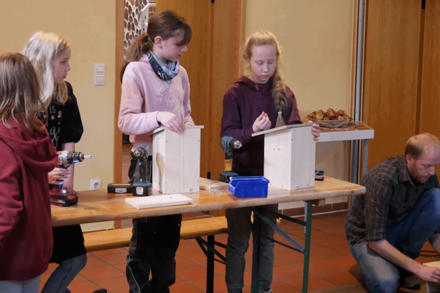 Nisthilfenbau der Natur Löwen-Kinder.