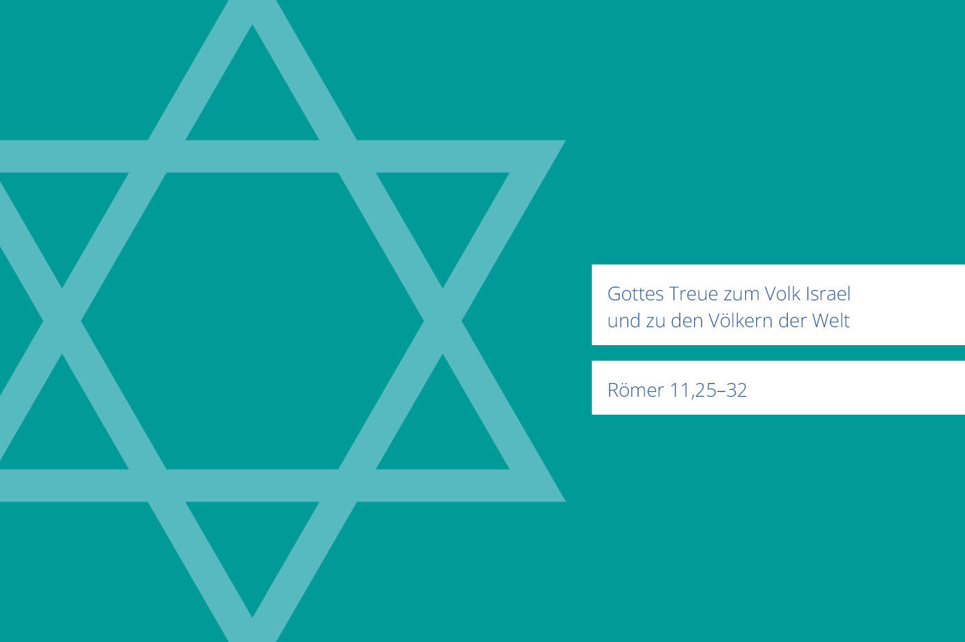 Arbeitshilfe Israelsonntag