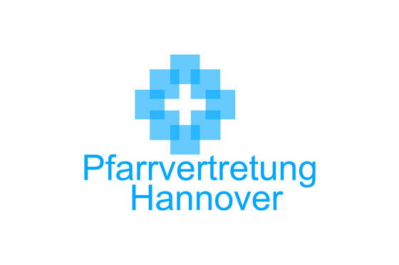 Facettenkreuz der Landeskirche mit dem Schriftzug "Pfarrvertretung Hannover"