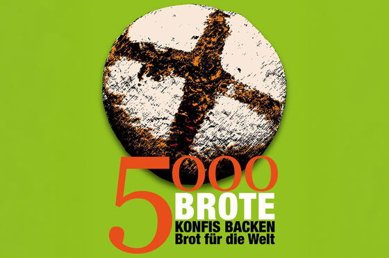 5000 Brote - Konfis backen Brot