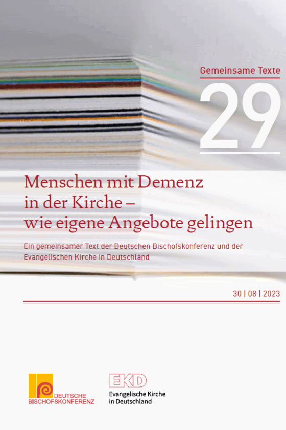 Broschüre „Menschen mit Demenz in der Kirche – wie eigene Angebote gelingen“.