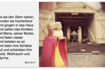 Eine gebastelte Figur auf Foto-Weihnachtsreise durch Hildesheim: Solche Ideen haben die Teilnehmenden des Zoom-Workshops mitgenommen. (Foto: Susanne Paetzold)