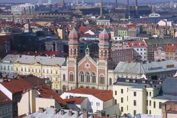 Die Große Synagoge in Pilsen ist Europas zweitgrößte Synagoge und die drittgrößte der Welt. Foto: Norbert Aepli/Licensed under CC-BY-2.5
