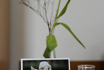 Hospiz_Blume Kerze auf Nachttisch