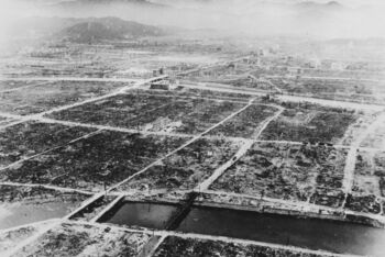 zerstoertes Hisoshima_schwarzweiss_Gedenktag_06.08.1945
