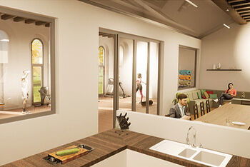 So könnte es nach den Vorstellungen von Studierenden in der Martin-Luther-Kirche in Bad Salzdetfurth aussehen. Entwurf: Tatjana Szymanowski