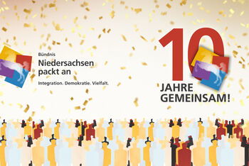 Aktionslogo 10 Jahre Niedersachsen packt an
