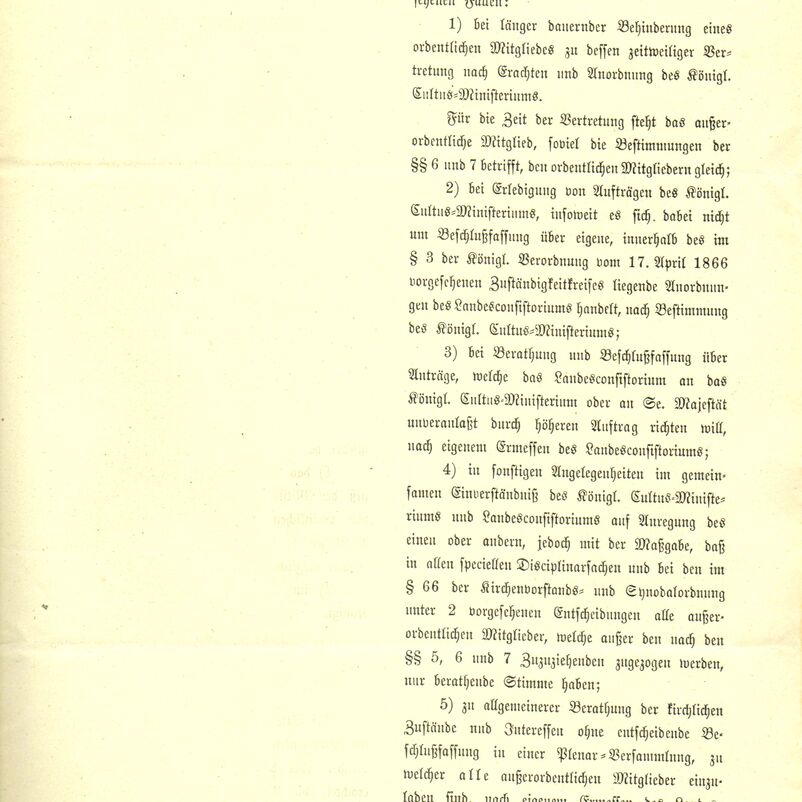 Das Bild zeigt ein Faksimile einer in altdeutscher Schrift geschriebenen Geschäftsordnung.