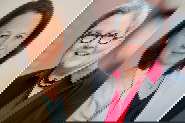 Zwei Frauen im Portrait (Montage)