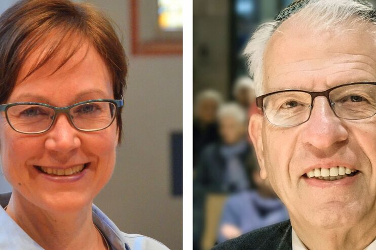 Eine Frau und ein Mann.