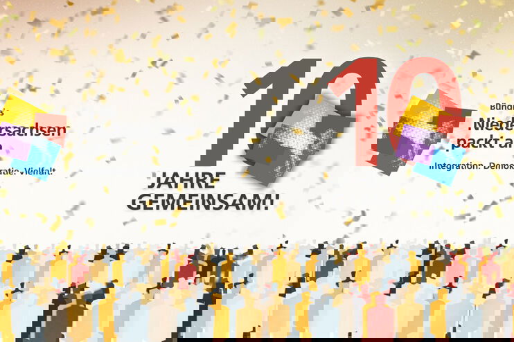 Aktionslogo 10 Jahre Niedersachsen packt an