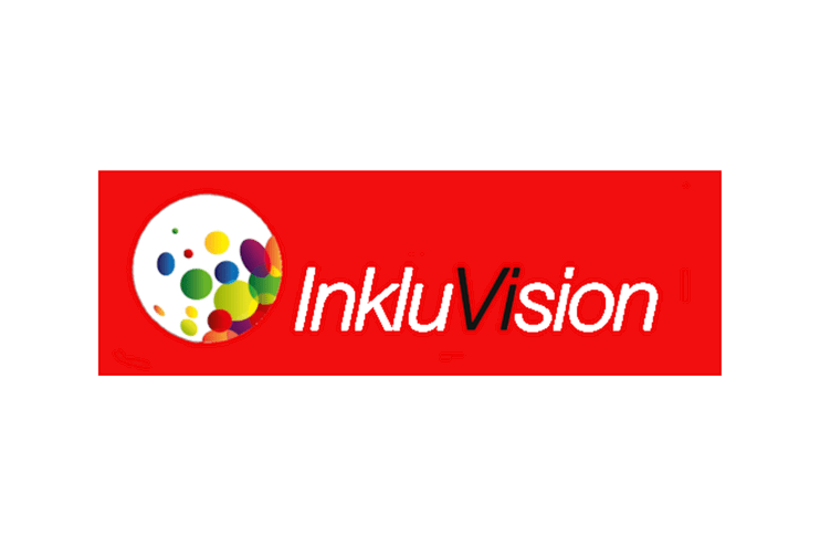 Ein rotes Logo.