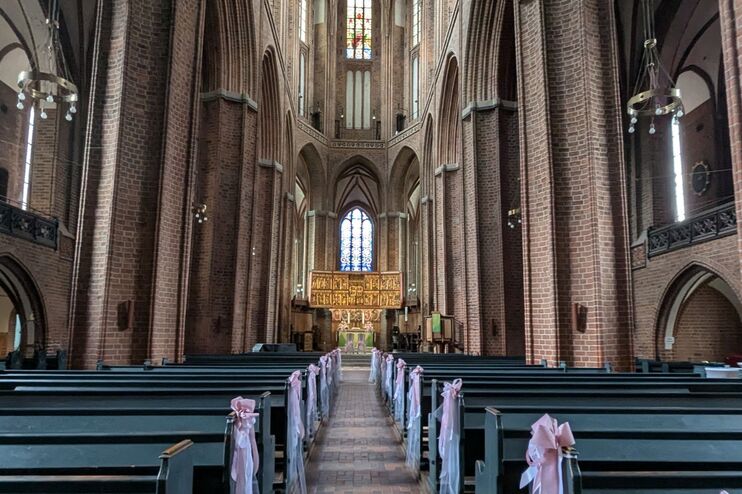 Das Mittelschiff der St. Nicolai Kirche in Lüneburg.