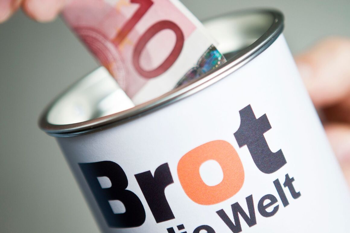 Brot für die Welt Spendenbox